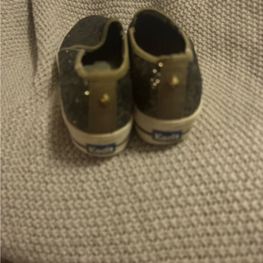 kate spade + Keds Triple‎ Decker Glitter Slip Ons, Size 7.5